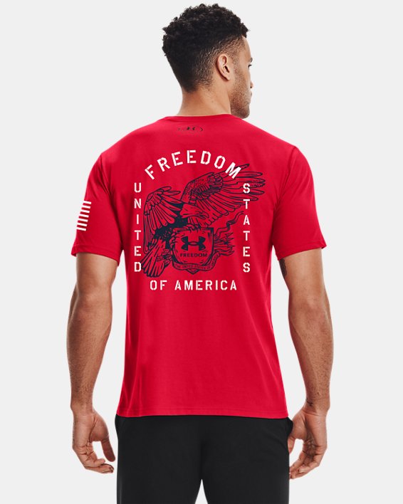 Men's UA Freedom Eagle T-Shirt, Red, pdpMainDesktop image number 0
